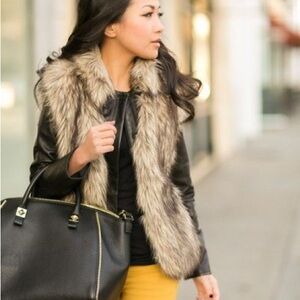 Splendid Faux Fox Fur Vest